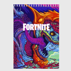 Скетчбук с принтом FORTNITE HYPERBEAST в Курске, 100% бумага
 | 48 листов, плотность листов — 100 г/м2, плотность картонной обложки — 250 г/м2. Листы скреплены сверху удобной пружинной спиралью | 2019 | armor | armour | cybersport | esport | fortnite | game | hyperbeast | logo | monster | season 9 | skin | броня | игра | киберспорт | сезон 9 | фиолетовый | фортнайт