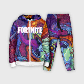 Детский костюм 3D с принтом FORTNITE HYPERBEAST в Курске,  |  | 2019 | armor | armour | cybersport | esport | fortnite | game | hyperbeast | logo | monster | season 9 | skin | броня | игра | киберспорт | сезон 9 | фиолетовый | фортнайт