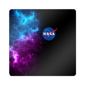 Магнит виниловый Квадрат с принтом NASA (SPACE) 4.2 в Курске, полимерный материал с магнитным слоем | размер 9*9 см, закругленные углы | Тематика изображения на принте: nasa | paint | space | звезды | космос | краска | наса | черная дыра