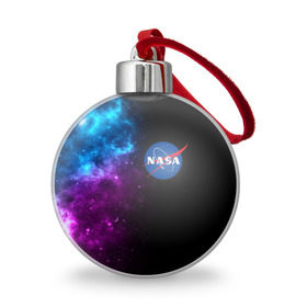 Ёлочный шар с принтом NASA (SPACE) 4.2 в Курске, Пластик | Диаметр: 77 мм | nasa | paint | space | звезды | космос | краска | наса | черная дыра