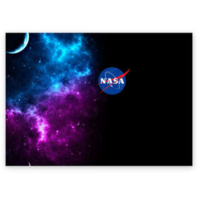 Поздравительная открытка с принтом NASA (SPACE) 4.2 в Курске, 100% бумага | плотность бумаги 280 г/м2, матовая, на обратной стороне линовка и место для марки
 | Тематика изображения на принте: nasa | paint | space | звезды | космос | краска | наса | черная дыра