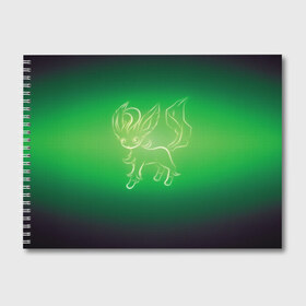 Альбом для рисования с принтом Green Fox в Курске, 100% бумага
 | матовая бумага, плотность 200 мг. | detective pikachu | pikachu | pokeball | pokemon | детектив пикачу | пикачу | покебол | покемон