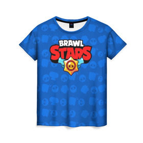 Женская футболка 3D с принтом Brawl Stars 12 в Курске, 100% полиэфир ( синтетическое хлопкоподобное полотно) | прямой крой, круглый вырез горловины, длина до линии бедер | android | brawl | brawl stars | clash | clash royale | game | royale | stars | андроид | игра | мобильные игры