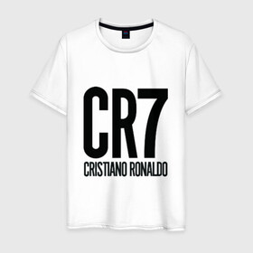 Мужская футболка хлопок с принтом КР7 в Курске, 100% хлопок | прямой крой, круглый вырез горловины, длина до линии бедер, слегка спущенное плечо. | кр7 | криро | криштиану роналду