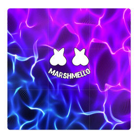 Магнитный плакат 3Х3 с принтом Marshmello THUNDER в Курске, Полимерный материал с магнитным слоем | 9 деталей размером 9*9 см | Тематика изображения на принте: christopher comstock | dj | marshmello | music | диджей | клубная музыка | клубняк | крис комсток | логотип | маршмеллоу | музыка