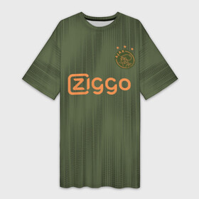 Платье-футболка 3D с принтом Ajax away 19 20 в Курске,  |  | ajax | champions | holland | league | nederlands | аякс | голландия | лига чемпионов