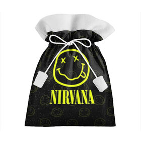 Подарочный 3D мешок с принтом Nirvana 1 в Курске, 100% полиэстер | Размер: 29*39 см | Тематика изображения на принте: cobain | kurt | kurt cobain | nirvana | rock | smile | гитара | кобейн | курт | курт кобейн | нирвана | рок