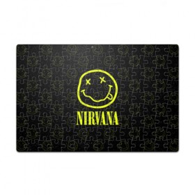 Пазл магнитный 126 элементов с принтом Nirvana 1 в Курске, полимерный материал с магнитным слоем | 126 деталей, размер изделия —  180*270 мм | cobain | kurt | kurt cobain | nirvana | rock | smile | гитара | кобейн | курт | курт кобейн | нирвана | рок