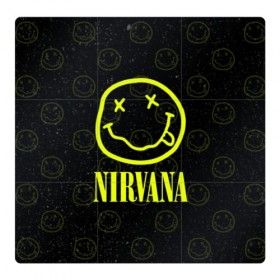 Магнитный плакат 3Х3 с принтом Nirvana 1 в Курске, Полимерный материал с магнитным слоем | 9 деталей размером 9*9 см | cobain | kurt | kurt cobain | nirvana | rock | smile | гитара | кобейн | курт | курт кобейн | нирвана | рок
