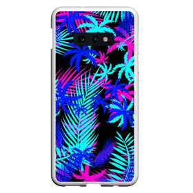 Чехол для Samsung S10E с принтом НЕОНОВЫЕ ТРОПИКИ TROPICAL NEON в Курске, Силикон | Область печати: задняя сторона чехла, без боковых панелей | hotline miami | neon | new retro wave | outrun | outrun electro | paints | palmen | rainbow | retro | retrowave | summer | synth | synthwave | tropical | брызги | брызги красок | звёзды | космос | краски | лето | неон | пальмы | радуга | 