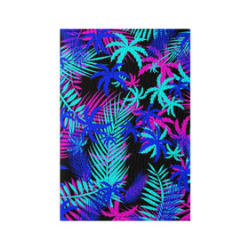 Обложка для паспорта матовая кожа с принтом НЕОНОВЫЕ ТРОПИКИ / TROPICAL NEON в Курске, натуральная матовая кожа | размер 19,3 х 13,7 см; прозрачные пластиковые крепления | Тематика изображения на принте: hotline miami | neon | new retro wave | outrun | outrun electro | paints | palmen | rainbow | retro | retrowave | summer | synth | synthwave | tropical | брызги | брызги красок | звёзды | космос | краски | лето | неон | пальмы | радуга | 