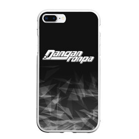 Чехол для iPhone 7Plus/8 Plus матовый с принтом DANGANRONPA в Курске, Силикон | Область печати: задняя сторона чехла, без боковых панелей | anime | bear | black  white | danganronpa | danganronpa monokid | kurokuma | monokuma | monotaro | rabbit | school | shirokuma | textura | аниме | главарь | монокума | текстура | чёрно белый | школа