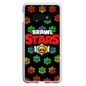 Чехол для Samsung S10E с принтом Brawl Stars в Курске, Силикон | Область печати: задняя сторона чехла, без боковых панелей | brawl | brawl st | brawl stars | colt | logo | map | mobo | pattern | poco | shelly | stars | бравл | игра | игры | карта | кольт | лого | мобильные игры | патерн | паттерн | поко | старс | шелли