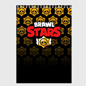 Скетчбук с принтом BRAWL STARS в Курске, 100% бумага
 | 48 листов, плотность листов — 100 г/м2, плотность картонной обложки — 250 г/м2. Листы скреплены сверху удобной пружинной спиралью | android | brawl stars | games | mobile game | stars | игры | мобильные игры