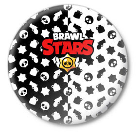 Значок с принтом BRAWL STARS в Курске,  металл | круглая форма, металлическая застежка в виде булавки | Тематика изображения на принте: android | brawl stars | games | mobile game | stars | игры | мобильные игры