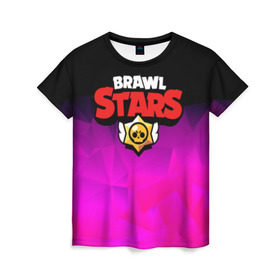 Женская футболка 3D с принтом BRAWL STARS CRYSTALES в Курске, 100% полиэфир ( синтетическое хлопкоподобное полотно) | прямой крой, круглый вырез горловины, длина до линии бедер | android | brawl stars | games | mobile game | stars | игры | мобильные игры
