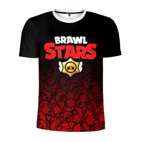 Мужская футболка 3D спортивная с принтом BRAWL STARS в Курске, 100% полиэстер с улучшенными характеристиками | приталенный силуэт, круглая горловина, широкие плечи, сужается к линии бедра | android | brawl stars | games | mobile game | stars | игры | мобильные игры