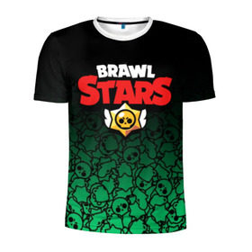 Мужская футболка 3D спортивная с принтом BRAWL STARS в Курске, 100% полиэстер с улучшенными характеристиками | приталенный силуэт, круглая горловина, широкие плечи, сужается к линии бедра | 8 bit | 8 бит | bibi | brawl stars | crow | el brown | leon | leon shark | max | mr.p | sally leon | shark | stars | virus | werewolf | акула | биби | вирус | ворон | леон | оборотень | пингвин