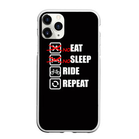Чехол для iPhone 11 Pro Max матовый с принтом Ride black в Курске, Силикон |  | bicycle | bike | cycle | eat | eat sleep | eat sleep repeat | eat sleep ride | eat sleep ride repeat | ride | sleep | вело | велосипед | есть | катать | повторить | спать