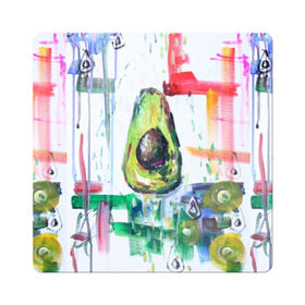 Магнит виниловый Квадрат с принтом Авокадо авангард в Курске, полимерный материал с магнитным слоем | размер 9*9 см, закругленные углы | Тематика изображения на принте: авокадо | веган | девушкам | здоровое питание | здоровье | люблю авокадо | овощи | пп | стильно | сыроед | фрукты