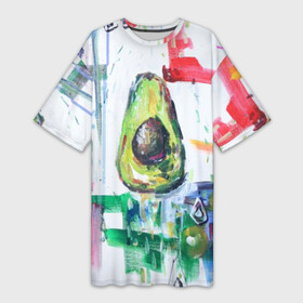 Платье-футболка 3D с принтом Авокадо авангард в Курске,  |  | авокадо | веган | девушкам | здоровое питание | здоровье | люблю авокадо | овощи | пп | стильно | сыроед | фрукты