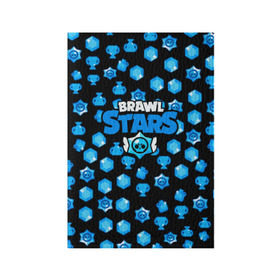 Обложка для паспорта матовая кожа с принтом BRAWL STARS в Курске, натуральная матовая кожа | размер 19,3 х 13,7 см; прозрачные пластиковые крепления | android | brawl stars | games | mobile game | stars | игры | мобильные игры
