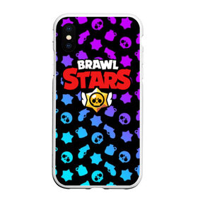 Чехол для iPhone XS Max матовый с принтом BRAWL STARS в Курске, Силикон | Область печати: задняя сторона чехла, без боковых панелей | 8 bit | 8 бит | bibi | brawl stars | crow | el brown | leon | leon shark | max | mr.p | sally leon | shark | stars | virus | werewolf | акула | биби | вирус | ворон | леон | оборотень | пингвин