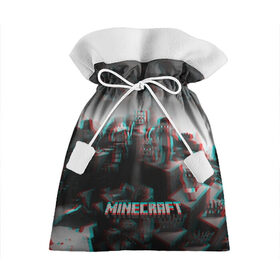 Подарочный 3D мешок с принтом MINECRAFT GLITCH в Курске, 100% полиэстер | Размер: 29*39 см | blade | blocks | creeper | cubes | game | ken | mine craft | minecraft | mobs | sword | игры | крипер | майн крафт | майнкрафт | моб