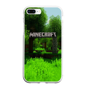 Чехол для iPhone 7Plus/8 Plus матовый с принтом MINECRAFT в Курске, Силикон | Область печати: задняя сторона чехла, без боковых панелей | Тематика изображения на принте: blade | blocks | creeper | cubes | game | ken | mine craft | minecraft | mobs | sword | игры | крипер | майн крафт | майнкрафт | моб