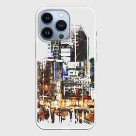 Чехол для iPhone 13 Pro с принтом Мегаполис в Курске,  |  | art | center | city | metropolis | paints | people | skyscraper | skyscrapers | street | style | watercolor | акварель | высотка | город | искусство | краски | люди | мегаполис | стиль | улица | уличный | центр