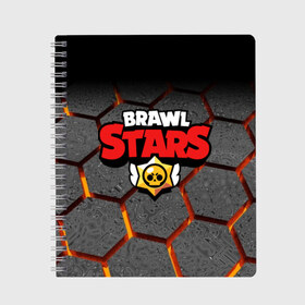 Тетрадь с принтом Brawl Stars Hex в Курске, 100% бумага | 48 листов, плотность листов — 60 г/м2, плотность картонной обложки — 250 г/м2. Листы скреплены сбоку удобной пружинной спиралью. Уголки страниц и обложки скругленные. Цвет линий — светло-серый
 | brawl | brawl st | brawl stars | colt | hexagon | logo | map | mobo | pattern | poco | shelly | stars | бравл | игра | игры | карта | кольт | лого | мобильные игры | патерн | паттерн | поко | соты | старс | шелли