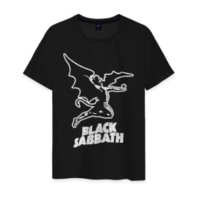 Мужская футболка хлопок с принтом Black Sabbath в Курске, 100% хлопок | прямой крой, круглый вырез горловины, длина до линии бедер, слегка спущенное плечо. | black sabbath | hard rock | heavy metal | блэк сабат | группы | метал | музыка | оззи осборн | рок | хард рок | хэви метал