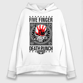 Женское худи Oversize хлопок с принтом Five Finger Death Punch в Курске, френч-терри — 70% хлопок, 30% полиэстер. Мягкий теплый начес внутри —100% хлопок | боковые карманы, эластичные манжеты и нижняя кромка, капюшон на магнитной кнопке | 5fdp | ffdp | five finger death punch | metal | альтернатива | группы | метал | музыка | хеви метал