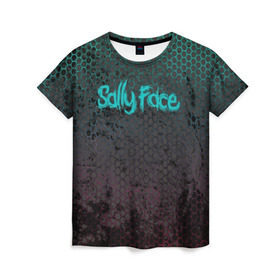 Женская футболка 3D с принтом Sally Face (Соты). в Курске, 100% полиэфир ( синтетическое хлопкоподобное полотно) | прямой крой, круглый вырез горловины, длина до линии бедер | Тематика изображения на принте: face | game | horror | larry | sally | sally face | sanity s fall | игра | ларри | мальчик с протезом | салли | салли фейс | ужасы