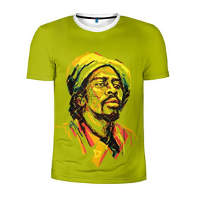 Мужская футболка 3D спортивная с принтом RastaArt 3 в Курске, 100% полиэстер с улучшенными характеристиками | приталенный силуэт, круглая горловина, широкие плечи, сужается к линии бедра | Тематика изображения на принте: art | bob marley | cannabis | rasta | rastaman | reggae | reggy | weed | боб марли | раста | растаман | регги | рэгги