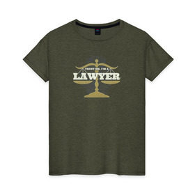 Женская футболка хлопок с принтом Доверься мне, Я Юрист в Курске, 100% хлопок | прямой крой, круглый вырез горловины, длина до линии бедер, слегка спущенное плечо | адвокат | закон | надпись | право | юрист