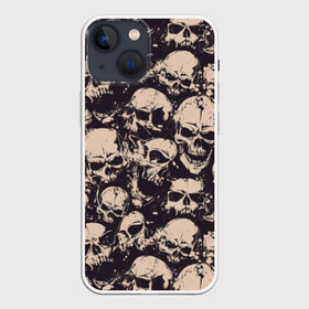Чехол для iPhone 13 mini с принтом Черепа в Курске,  |  | anger | black | cool | cry | gray | grunge | horrible | horror | illustration | look | scary | skull | style | взгляд | гранж | злость | иллюстрация | крик | крутой | серый | стиль | страшный | ужас | ужасный | черепа | черный