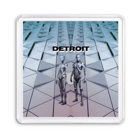 Магнит 55*55 с принтом Detroit: Вecome Human в Курске, Пластик | Размер: 65*65 мм; Размер печати: 55*55 мм | Тематика изображения на принте: 3d | cтать человеком | detroit city | detroit: вecome human | игра | интерактивная | квест | кинематограф | приключения | франция