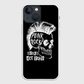 Чехол для iPhone 13 mini с принтом Панки не умирают в Курске,  |  | dude | guy | illustration | mohawk | music | negative | punk rock | punks | retro | skull | style | vintage | винтаж | иллюстрация | ирокез | музыка | негатив | панк рок | панки | парень | ретро | стиль | череп | чувак