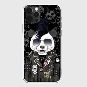 Чехол для iPhone 12 Pro Max с принтом Панда в косухе в Курске, Силикон |  | Тематика изображения на принте: anarchy | bear | color | cool | icon | jacket | mohawk | music | panda | piercing | punk | purple | rock | skull | white | аксессуар | анархия | белый | значок | ирокез | круто | куртка | медведь | музыка | одежда | очки | панда | панк |
