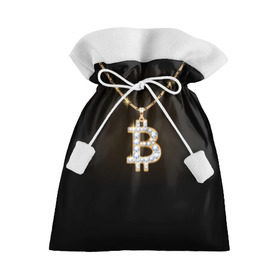 Подарочный 3D мешок с принтом Бриллиантовый биткоин в Курске, 100% полиэстер | Размер: 29*39 см | Тематика изображения на принте: bitcoin | black | chain | color | diamond | emblem | gold | golden | hip hop | logo | luxury | money | style | symbol | алмаз | блеск | блестящий | бриллиант | валюта | деньги | знак | золото | золотой | криптовалюта | кулон | логотип | люкс | роскошь | с