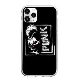 Чехол для iPhone 11 Pro Max матовый с принтом Punk в Курске, Силикон |  | anarchy | anger | black | emblem | hair | hairstyle | horror | illustration | look | mohawk | punk | red | scar | scary | skull | terrible | white | анархия | белый | взгляд | волосы | злость | иллюстрация | ирокез | красный | панк | прическа | страшный |