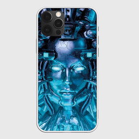 Чехол для iPhone 12 Pro Max с принтом Андроид в проводах в Курске, Силикон |  | android | blue | computer | face | fantasy | illustratio | iron | metal | robot | steel | андроид | железо | иллюстрация | интеллект | искусственный | кабель | киборг | компьютер | лицо | машина | металл | механизм | провод | провода