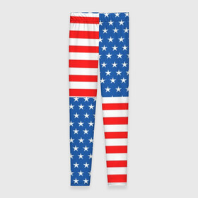 Леггинсы 3D с принтом США в Курске, 80% полиэстер, 20% эластан | Эластичный пояс, зауженные к низу, низкая посадка | flag | stars | usa | usa flag | америка | американский флаг | звезды | надписи | полосы | сша | флаг | флаг сша