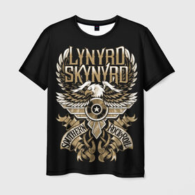 Мужская футболка 3D с принтом Lynyrd Skynyrd в Курске, 100% полиэфир | прямой крой, круглый вырез горловины, длина до линии бедер | 