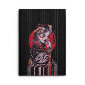 Обложка для автодокументов с принтом Гейша в Курске, натуральная кожа |  размер 19,9*13 см; внутри 4 больших “конверта” для документов и один маленький отдел — туда идеально встанут права | beauty | black | bright | character | cool | decorations | flowers | geisha | girl | hairstyle | japan | kimon | lines | red | stripes | woman | young | девушка | женщина | иероглиф | кимоно | красный | красотка | круто | линии | молодая | полосы 
