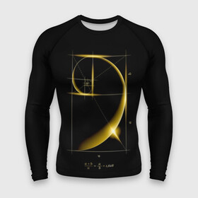 Мужской рашгард 3D с принтом Золотое сечение в Курске,  |  | black | development | equation | formula | gold | golden | ideal | perfection | proportion | section | spiral | золото | золотое | идеальная | пропорция | развитие | сечение | совершенство | спираль | уравнение | формула | черный