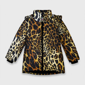 Зимняя куртка для девочек 3D с принтом Шкура леопарда в Курске, ткань верха — 100% полиэстер; подклад — 100% полиэстер, утеплитель — 100% полиэстер. | длина ниже бедра, удлиненная спинка, воротник стойка и отстегивающийся капюшон. Есть боковые карманы с листочкой на кнопках, утяжки по низу изделия и внутренний карман на молнии. 

Предусмотрены светоотражающий принт на спинке, радужный светоотражающий элемент на пуллере молнии и на резинке для утяжки. | animal | cheeky | dangerous | leopard | nature | pattern | predator | skin | spots | wild | дерзкий | дикий | животное | леопард | опасный | природа | пятна | узор | хищник