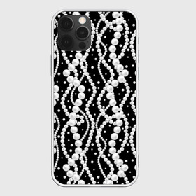 Чехол для iPhone 12 Pro Max с принтом Жемчуг в Курске, Силикон |  | ball | beads | black | circle | decoration | luxury | nacre | necklace | pearl | thread | white | белый | бусы | жемчуг | колье | круг | нить | перламутр | роскошь | украшение | черный | шар