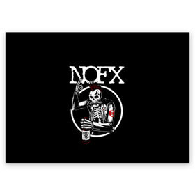 Поздравительная открытка с принтом NOFX в Курске, 100% бумага | плотность бумаги 280 г/м2, матовая, на обратной стороне линовка и место для марки
 | hardcore | nofx | punk | группы | музыка | панк | панк рок | рок | ска панк | скейт панк